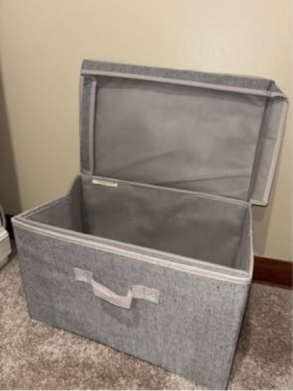 Gray Fabric Storage Trunk with Lid - Home Accents